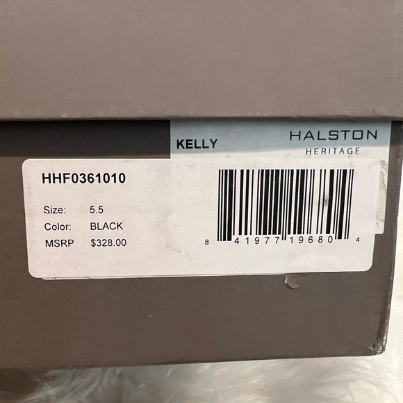 NWT. Halston Heritage Kelly Black Suede Stiletto Sandals. Brand New. Size 5.5. - Picture 8 of 8